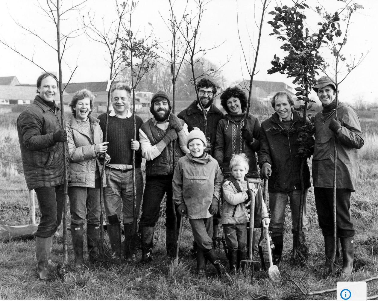 Tree planting in Monks Wood